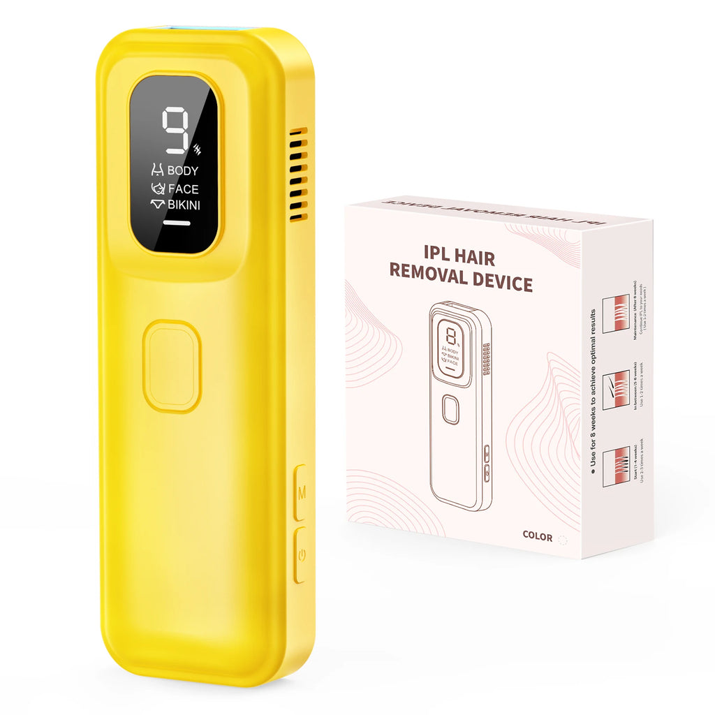 IPL Hair Removal Device with Ice Cooling – 3-in-1 Photoepilator for Face & Body
