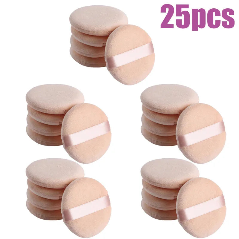 Round Facial Powder Puffs - Soft Portable Cosmetic Puffs for Makeup Application dylinoshop