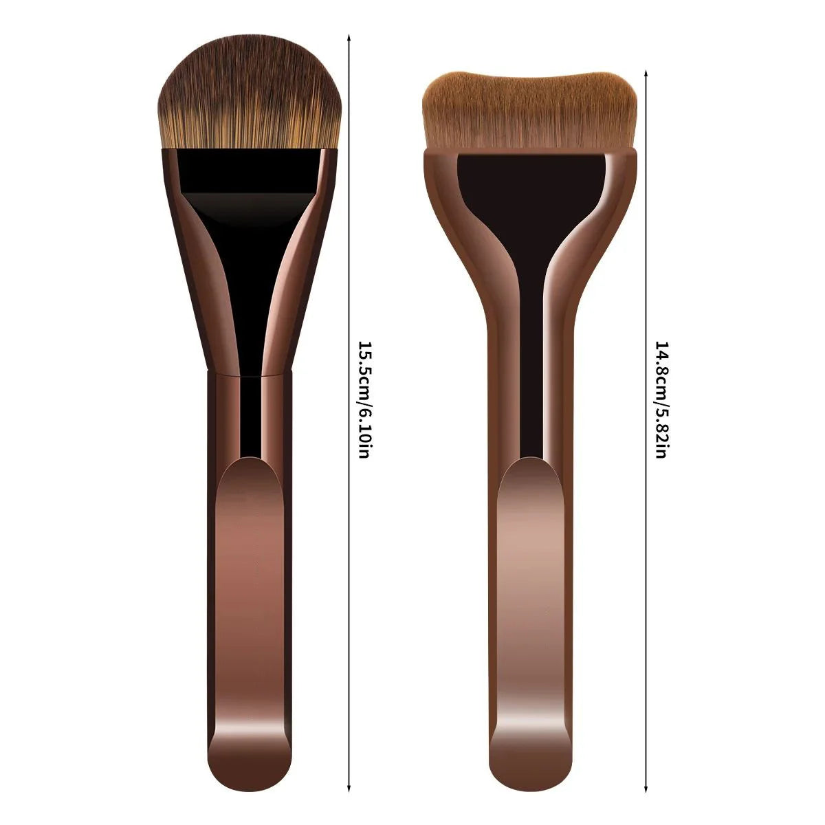 Professional Foundation Makeup Brush Duo – Soft Blending Brushes for Liquid, Cream & Powder dylinoshop