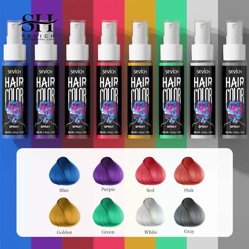 Temporary Hair Color Spray One-Time Hair Dyeing Instant Hair Salon Multi Color Hair Dye Makeup Chalk Washable DIY Party Styling dylinoshop