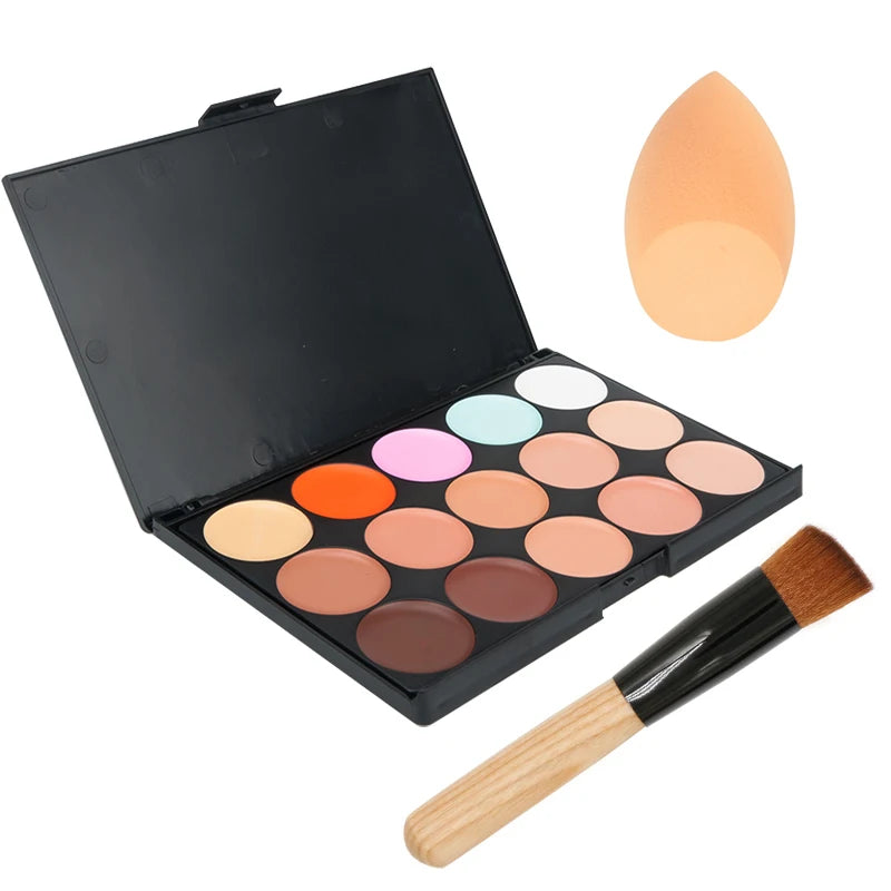 15 Colors Face Concealer Camouflage Cream Contour Palette Maquillaje Profesional Foundation Paleta Concealer dylinoshop