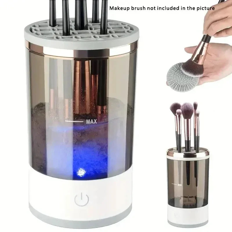 USB Plug Electric Automatic Makeup Brush Cleaner and Dryer Cosmetic Brush Cleaning Machine with Cleaning Mat