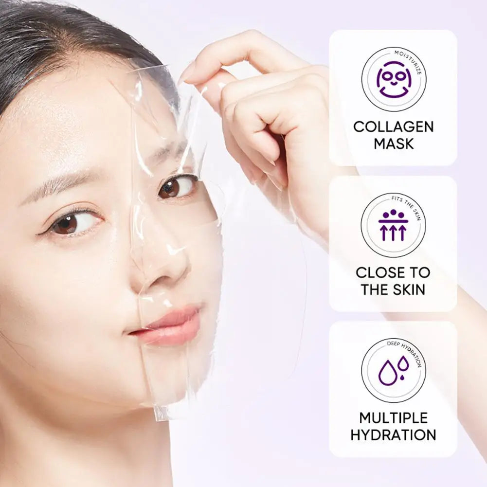 5pcs Hyaluronic Acid Collagen Face Mask skincare Moisturizing Hydrating Facial Masks Sheet Mask Skin Care 