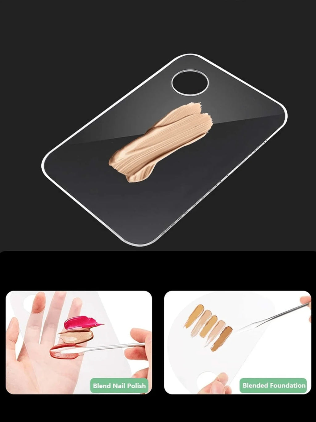1/2PCS Acrylic Makeup Palette Spatula Liquid Foundation Eye Shadow Mixing Cream Pigments Nail Art Manual Cosmetic Beauty Tools
