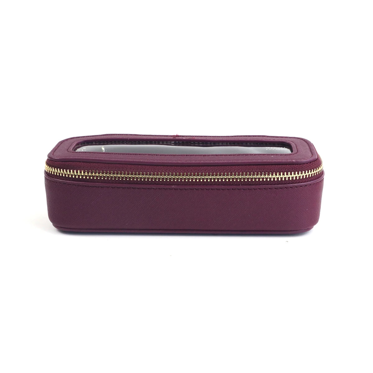 Customized Name PU Leather Transparent Makeup Brush Makeup Bag Portable Storage Bag Daily Necessities Storage Accessory
