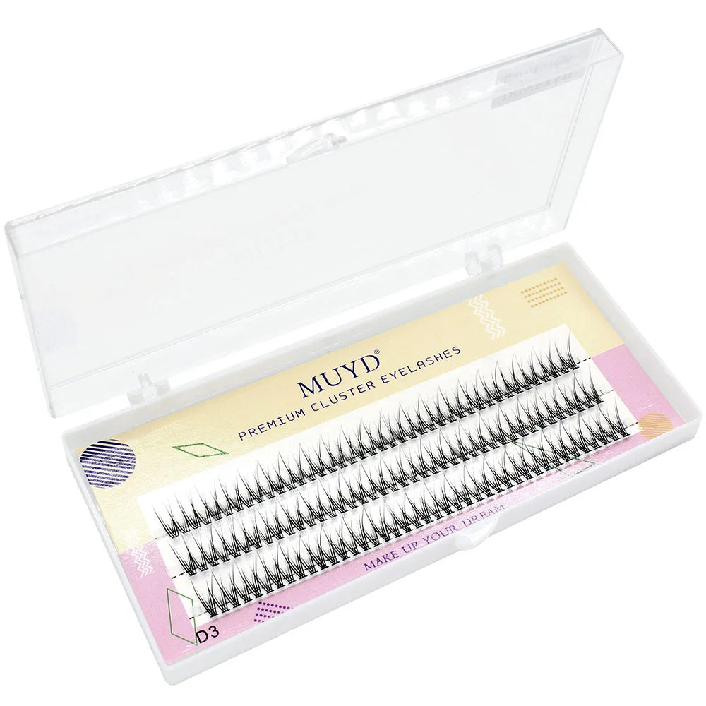 MUYD 120PCS Dovetail Fly Silk Eyelashes V Shape Fish Tail High Quality Individual Lashes Extension Eyelash Makeup