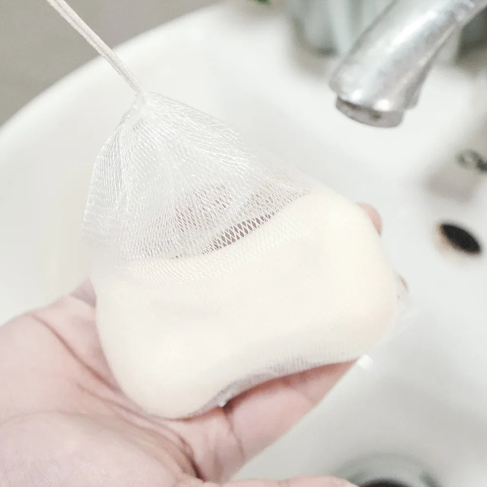 Roswlla Soap Foaming Net Facial Cleanser Drawstring Bubble Foam Net  Body Washing Foaming Mesh Bag Hangable Bubble Mesh