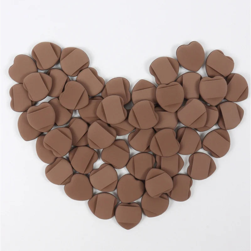 50 Mini Finger Cushion Puffs – Latex-Free Mixed Sponge & Air Cushion Powder Puff for Liquid Foundation Makeup