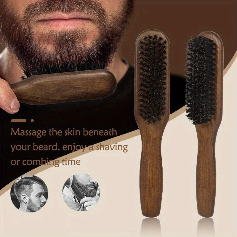 Boar Bristle Hair Brush (Unisex) - Fragrance-Free Professional Barber Styling Bristle Brush, Suitable for Thick/Fine Hair dylinoshop
