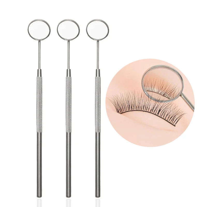 5/9/10pcs Stainless Steel Dental Mouth Mirror Anti-Fog Teeth Inspection Oral Tool Handheld Eyelash Extension Examine Mirrors