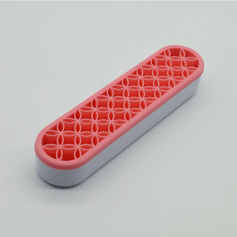 1Pc Makeup Brush Holder Nail Pen Display Stand Silicone Organizer Drying Rack Storage Case