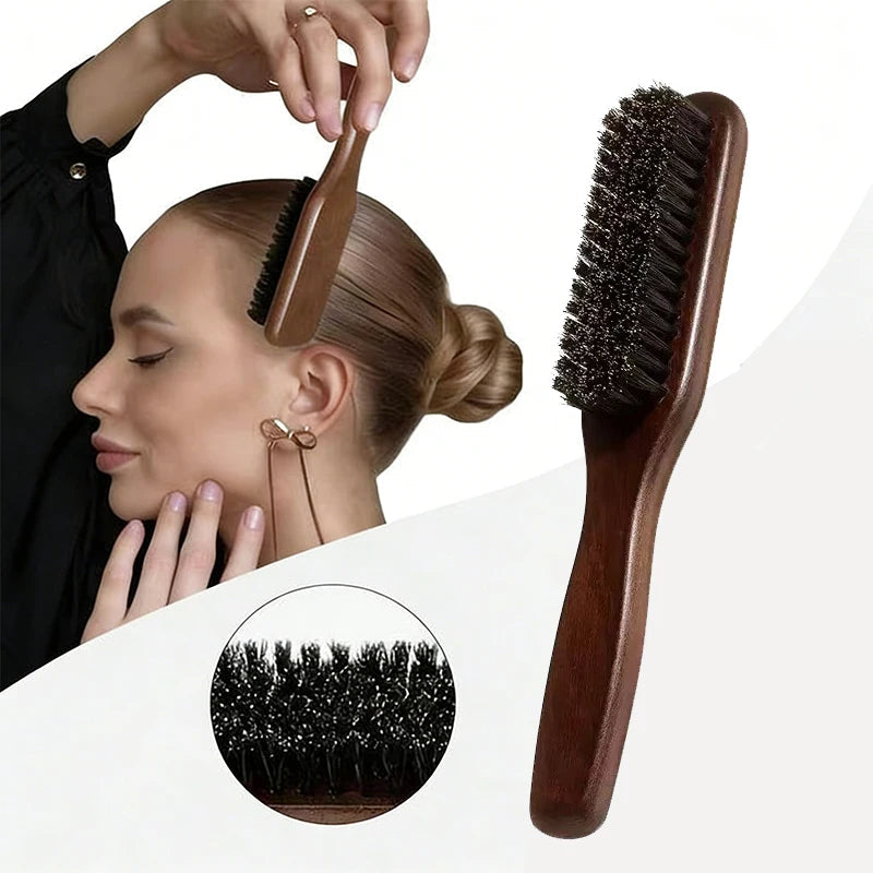 Boar Bristle Hair Brush (Unisex) - Fragrance-Free Professional Barber Styling Bristle Brush, Suitable for Thick/Fine Hair dylinoshop