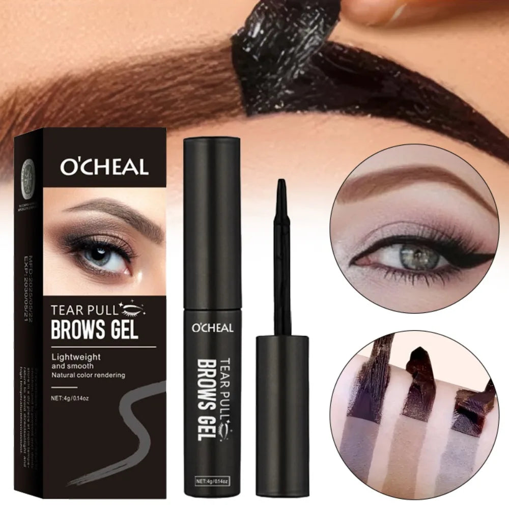 1/3pc Tattoo Peel Off Eyebrow Gel Tint, Semi Permanent Brow Tint, Waterproof, Transfer-proof,For Fuller & Defined Brows, Makeup