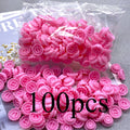 100pcs Flower Volume Fans Glue Holder Pink Stand For Eyelashes Extension Individual Eyelashes Glue Cup Beauty Makeup Tools