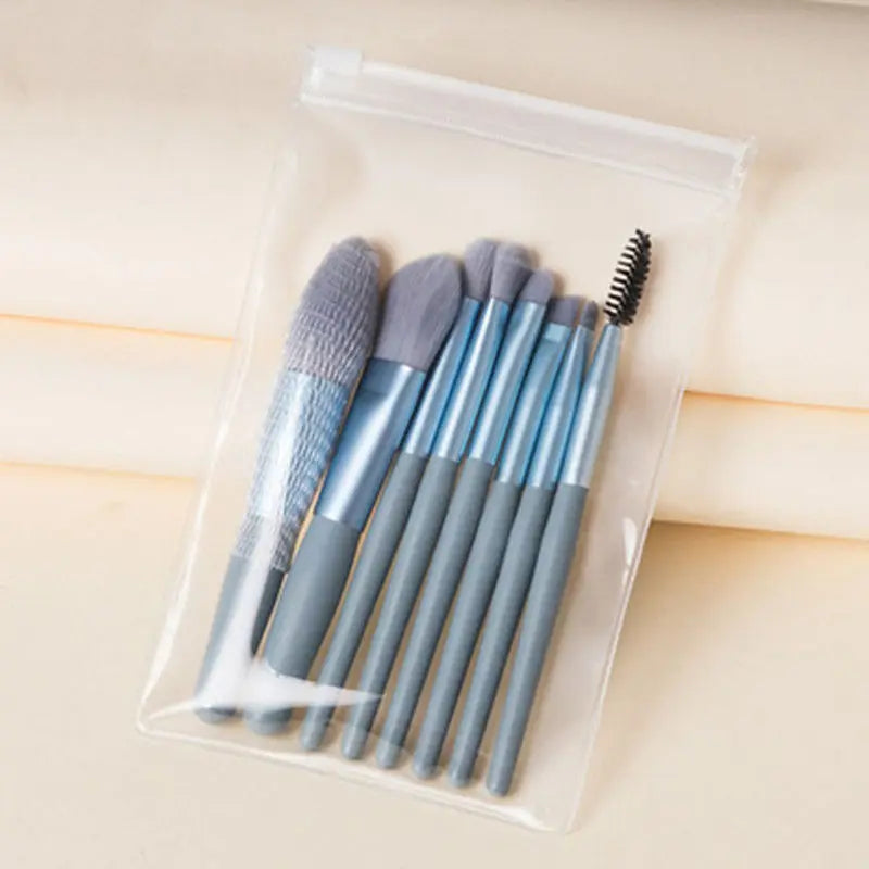 8-Piece Soft Makeup Brush Set – Eyeshadow, Foundation & Blush Brushes dylinoshop
