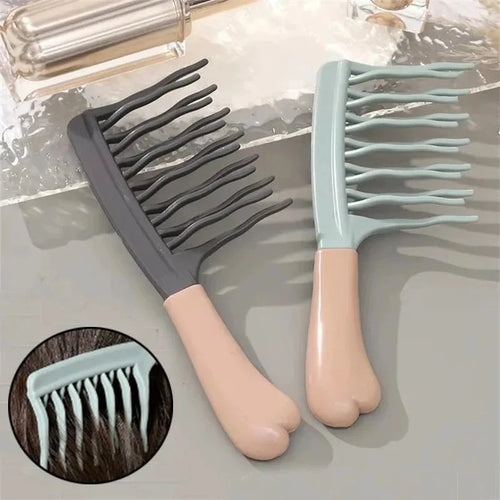 1/2pcs Double Row Wide Tooth Comb Big Tooth Women Special Styling Tool for Perm Curly Hair Fluffy Hairdressing dylinoshop