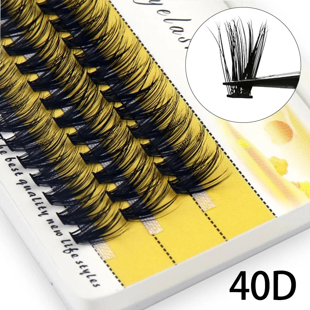 20/30D Mink Eyelashes Natural Eyelash Bunches 1 Box/60 Bundle 3D Russian Individual Eyelash Cluster Makeup Tool Lashes Wholesale