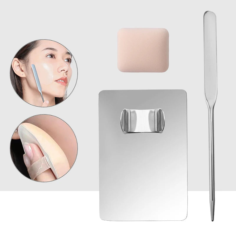 Makeup Brush Set with Stainless Steel Mixing Palette & Spatula dylinoshop