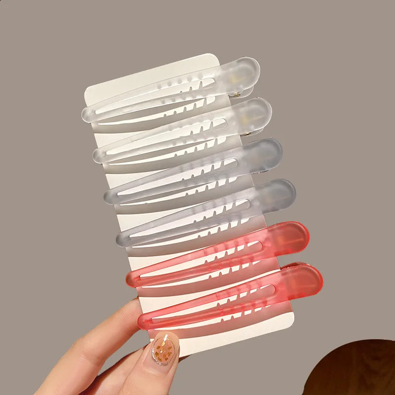 2Pcs/Lot 7.5cm Plastic Candy Colors Hairdressing Duckbill Clip Hairpins Hair Care Hair Clamps Styling Tools Professional Salon dylinoshop
