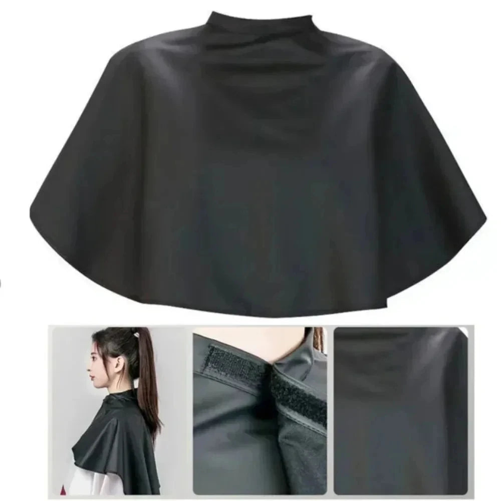 Black Short Square Hairdressing Cape – Professional Salon Barber Hair Cutting Wrap & Dyeing Tool dylinoshop