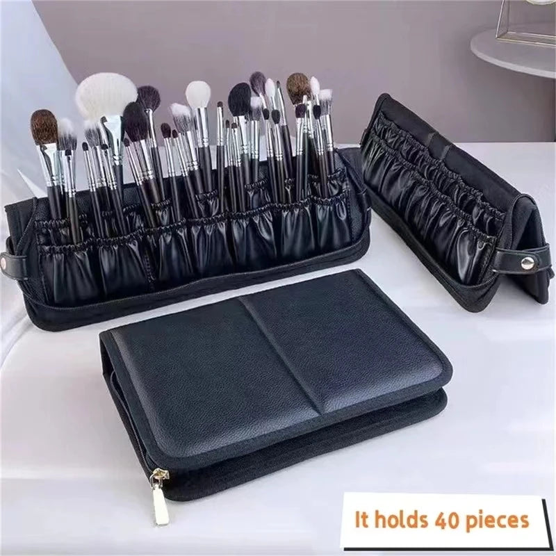 Women Foldable Makeup Brush Bag Organizer Female Travel Cosmetic Toiletry Case for Beauty Tools Wash Accessories Pouch