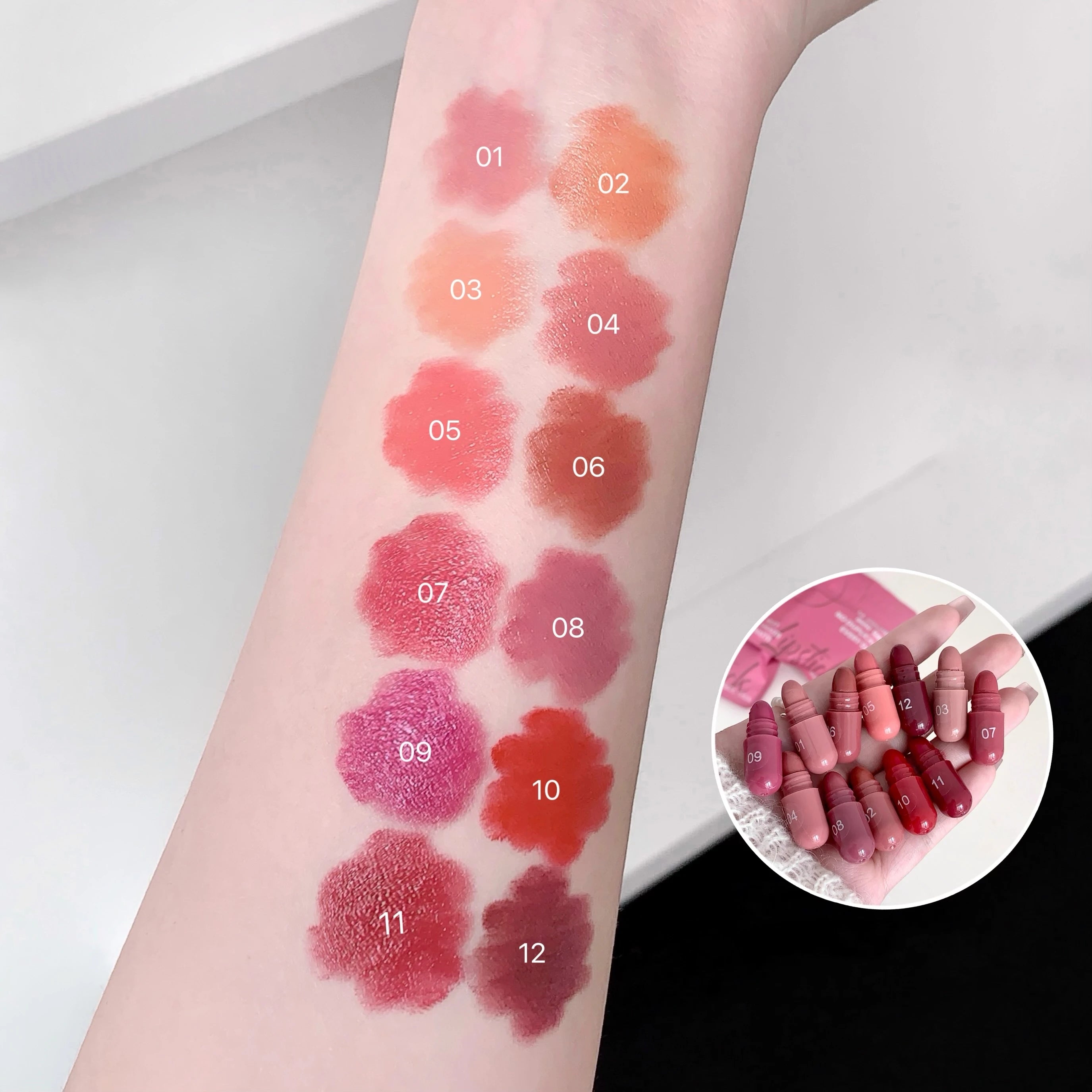 Magic Casa 12 Color Matte Lip Balm Set, Long-Lasting & Non-Fading, Perfect Gift for Women, Ideal for Makeup Festival