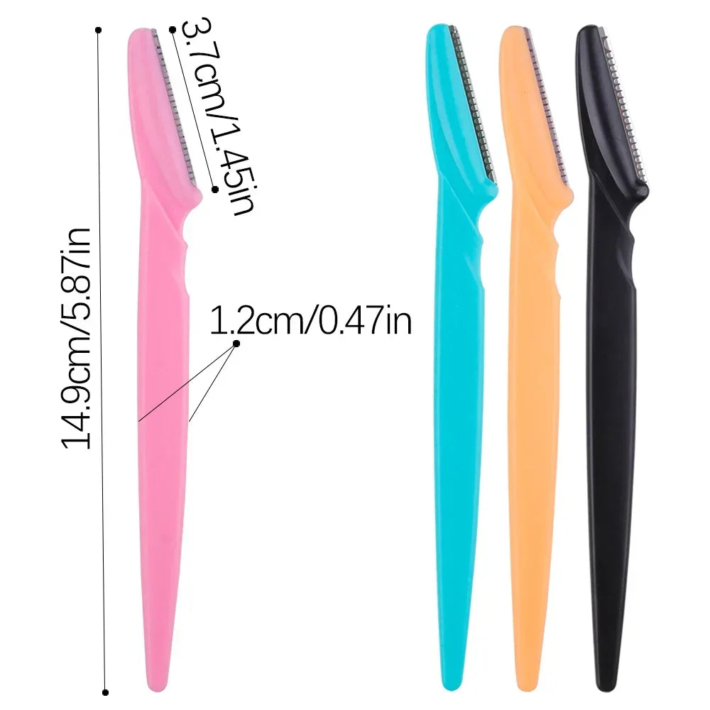 Portable Eyebrow Trimmer Blade Women's Face Shaver Safety Knife Makeup Scraper Hair Removal Tool for Eyebrow Epilation