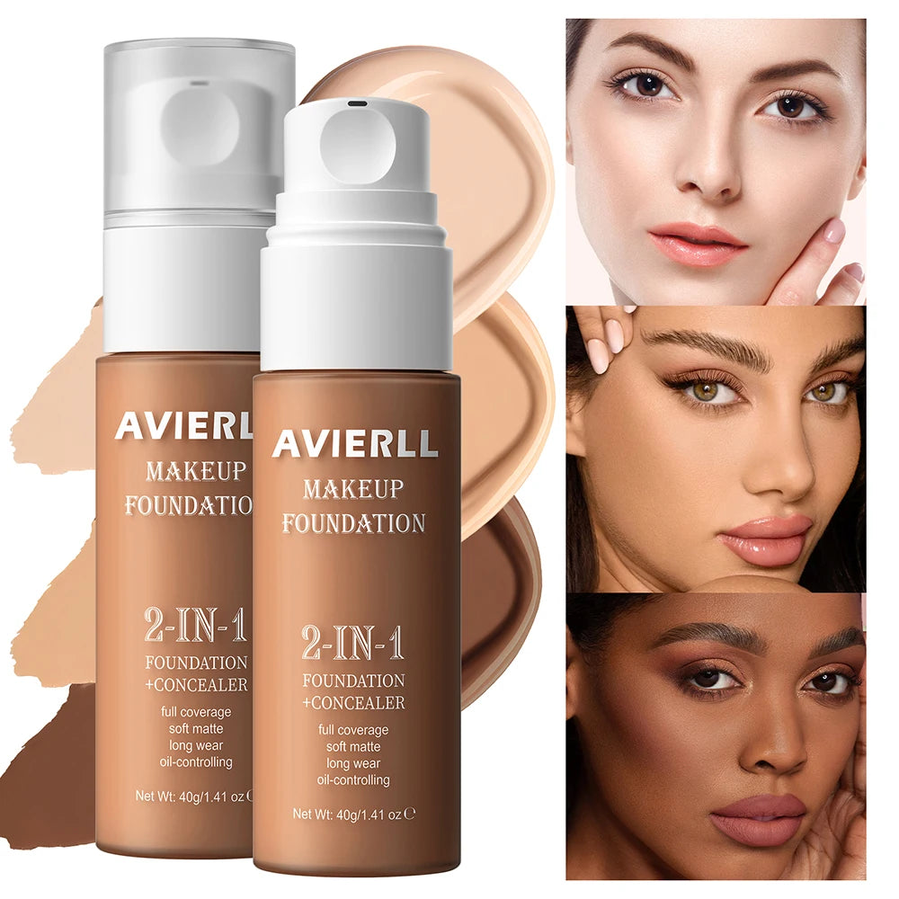 Moisturizing Foundation, Concealer, Waterproof Face Makeup Base, Suitable for Women's Makeup, Halloween Gift