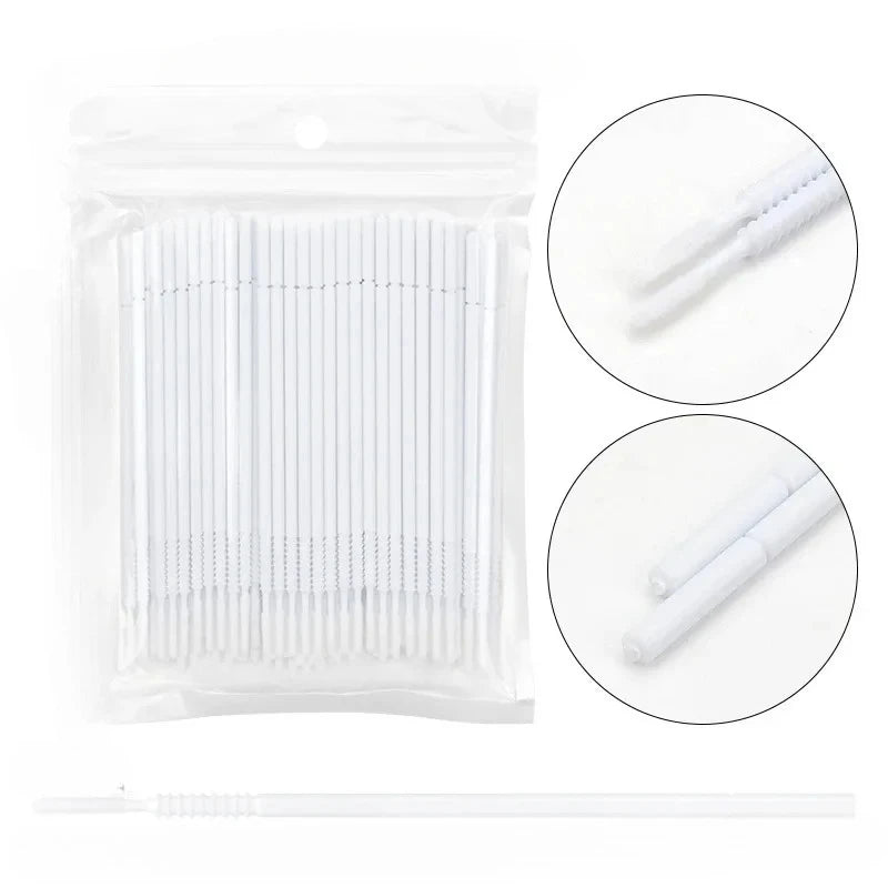 Disposable Spiral Mascara Brushes – 100-Piece Microbrush Applicator Set dylinoshop