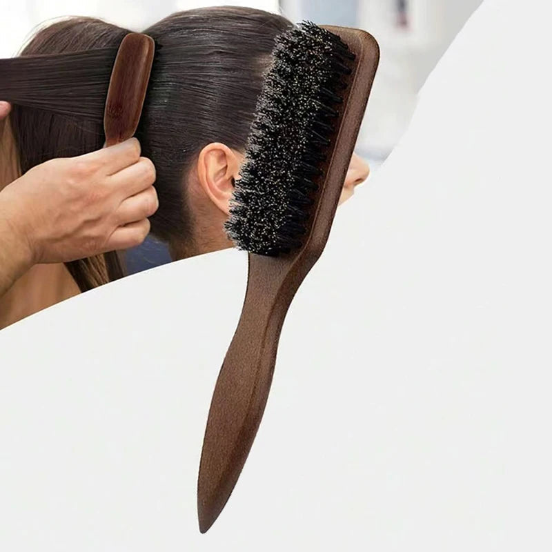 Brown Pointed-Tail Bristle Comb - Unisex, Smooth & Anti-Static, No Tangles No Hair Damage, Home Use dylinoshop