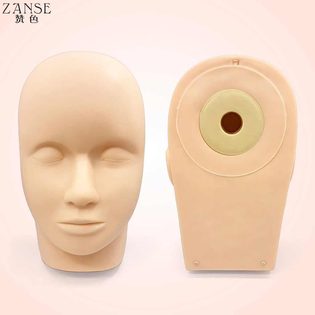 1pc Fake Head Mould Mannequin Head Training Makeup Model Rubber Eye Facial Eyelash Extension Makeup Practice Heads