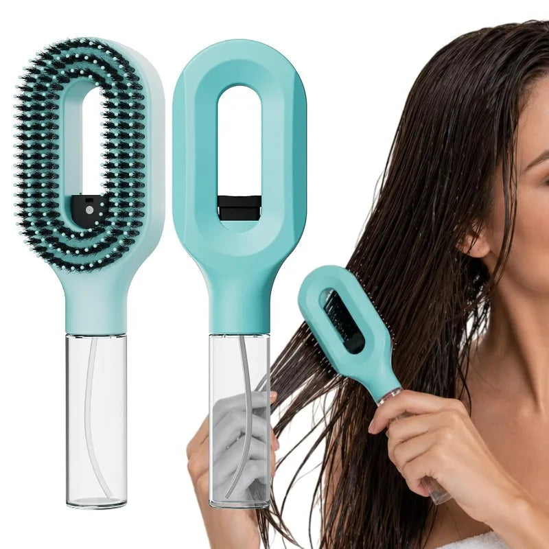 Refillable Spray Hair Comb Anti Static Detangling Brush Eliminate Frizz Tangles Portable Hair Styling Water Spray Brush For All Hair Types dylinoshop