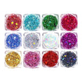 12 Colors Face Glitter Makeup Body Glitter Gel Holographic Sequins Makeup Glitter Gel for Bar Festival Party