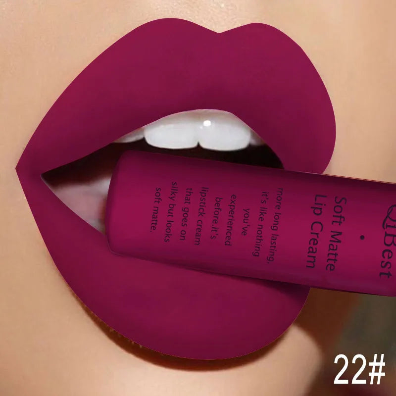 QiBest Matte Liquid Lipstick, Waterproof Long-Lasting Lip Color dylinoshop