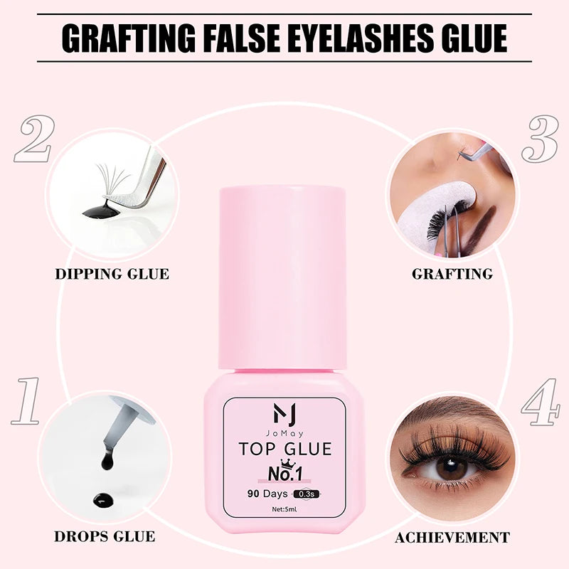 High-quality 5ml Eyelash Extensions Glue 70DAYS Retention Volume Lash Adhesive Makeup Tools