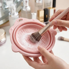 Makeup Brush Cleaner Bowl Set Gentle Clean No Hurt Bristles Wet Dry Powder Puff Cleaning Beauty Tools 