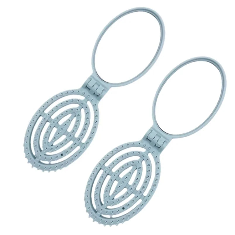 2-in-1 Foldable Comb Mirror Mini Portable Scalp Massage Comb Perfect for Travel Outgoing Use Easy to Carry Ideal Gifts dylinoshop