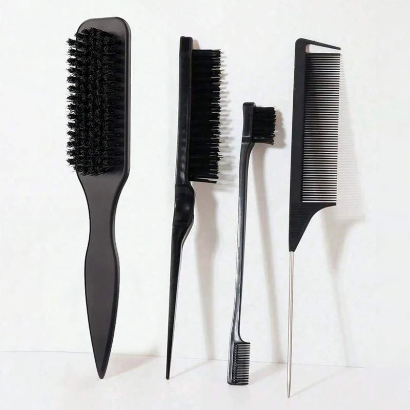 Bristle Slick Back Hair Brush for Sleek Ponytail Bun & Smoothing Baby Hairs, Flyaways, Edge Control - Backcombing & Teasing dylinoshop