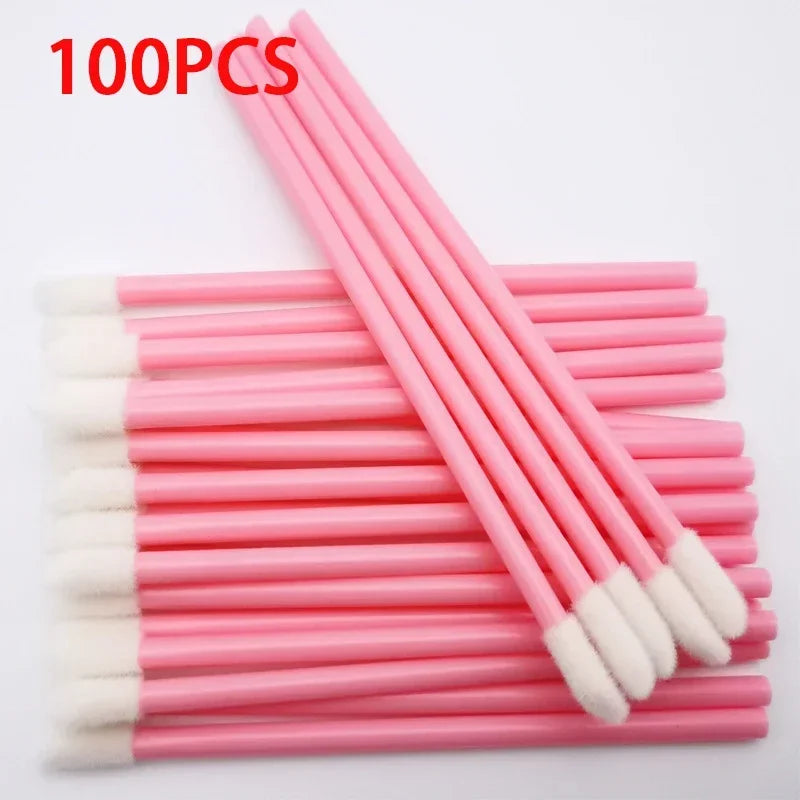 Disposable Lip & Mascara Applicator Brushes – 100-Piece Cosmetic Wand Set dylinoshop