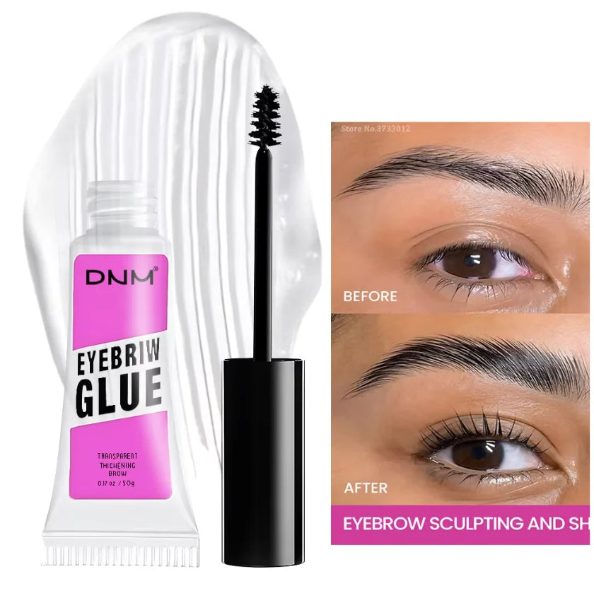 DNM Transparent Eyebrow Styling Gel Waterproof 3D Quick-drying Makeup Eyebrow Sculpt Natural Wild Brow Setting Gel Wax Cosmetics