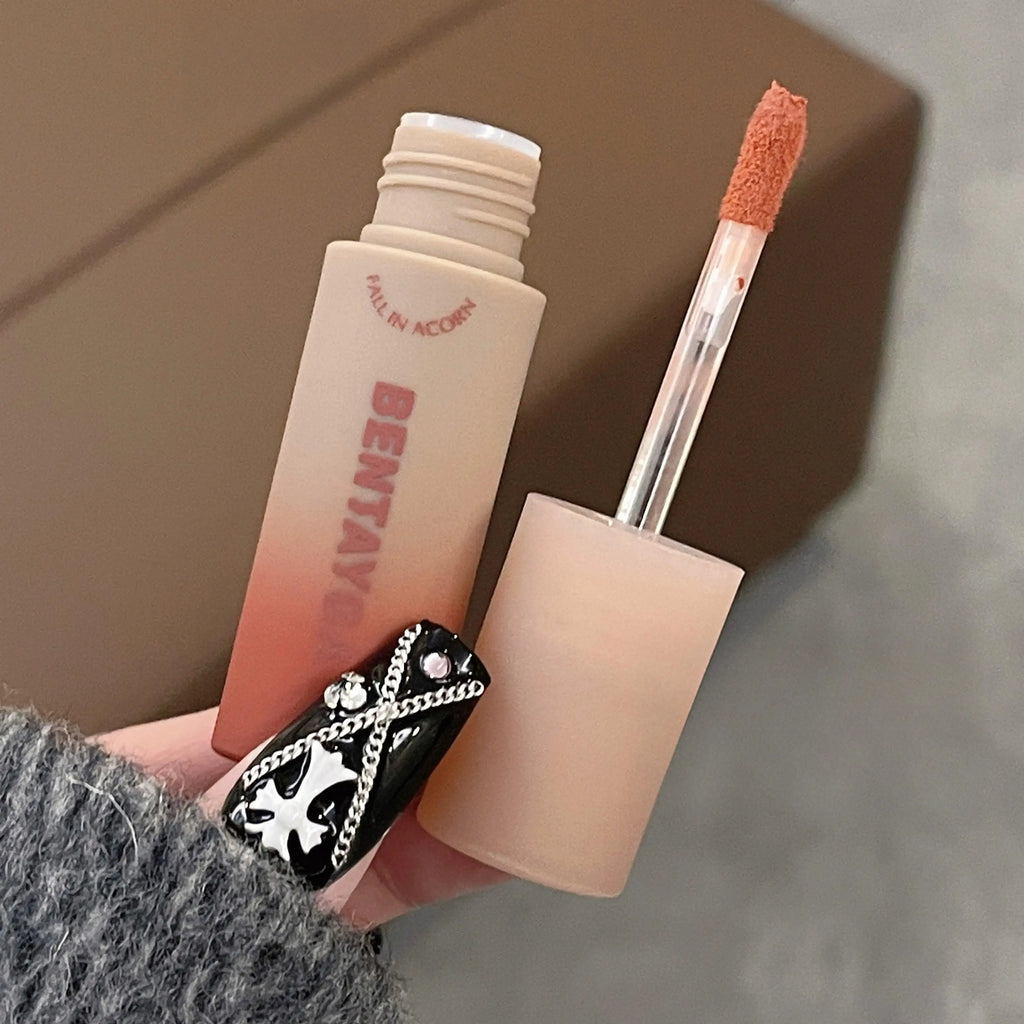 Reddish-brown Stain Lip Mud Waterproof Long-lasting Easy To Wear Velvet Lip Gloss Autumn/Winter Ambience Korean Makeup Lip Tint