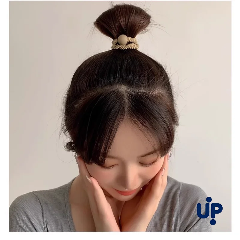 10PCS Headband Leather Band Female High Ponytail Holster Hair Accessories Simple High Elasticity Durable Rubber Band Hair Circle dylinoshop