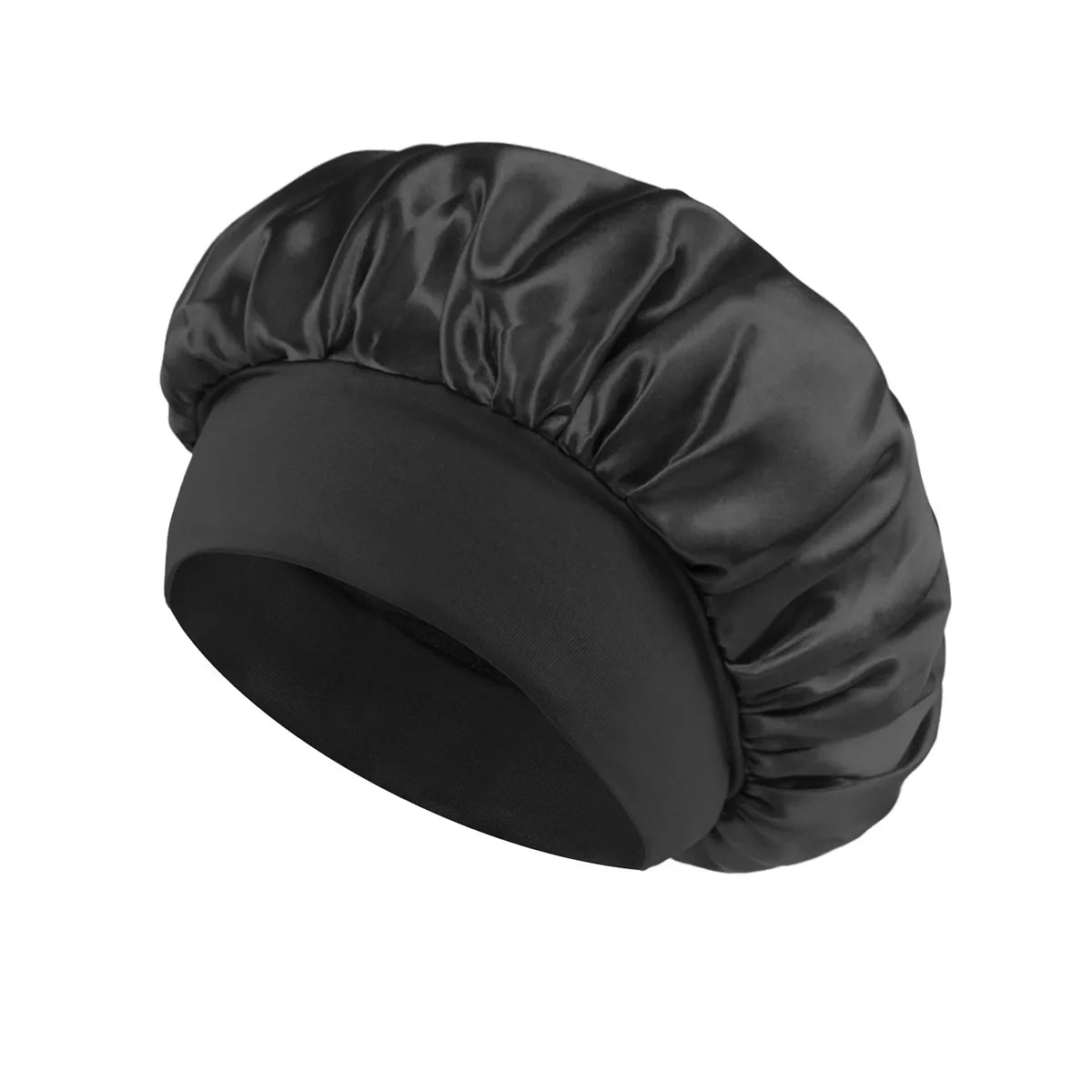 1pcs Soft Silk Satin Lined Bonnet Large Satin Hair Bonnet Household Sleep Shower Cap Hair Wrap Cover for Long Hair Salon Tool dylinoshop