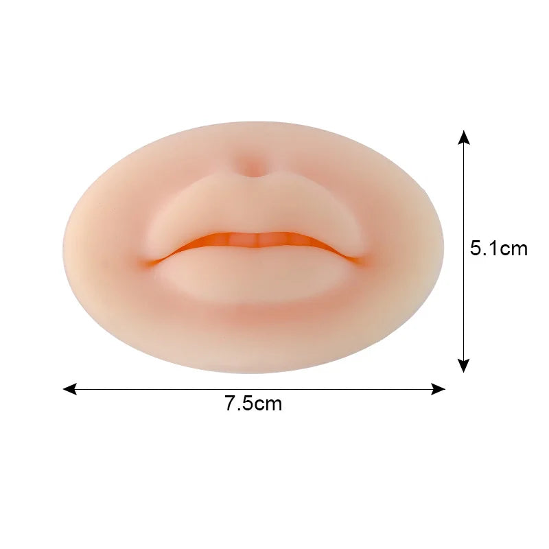 1/3/5pcs Soft Silicone 3D Lips Practice Silicone Skin Reusable Training Skin For Beginner Training Tattoo Permanent Makeup Tool