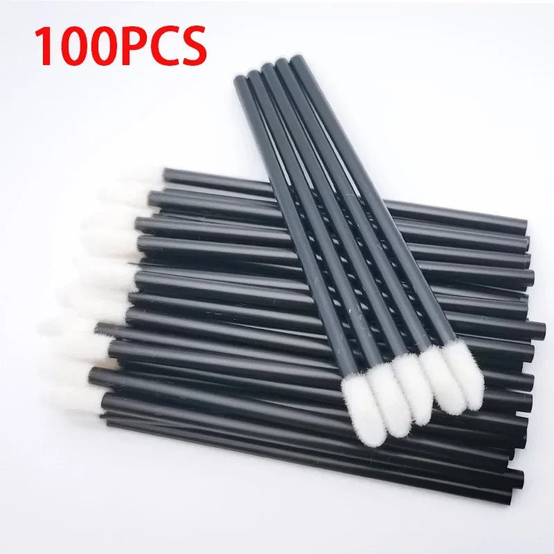 Disposable Lip & Mascara Applicator Brushes – 100-Piece Cosmetic Wand Set dylinoshop