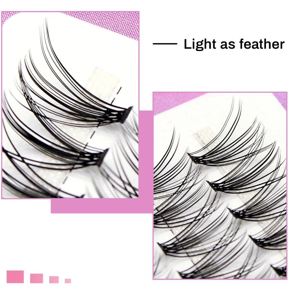 Moonlily High Quality 20D 30D Artificial Mink Eyelashes Grafted Professional Makeup Single Cluster Lashes Natural Soft Bundles