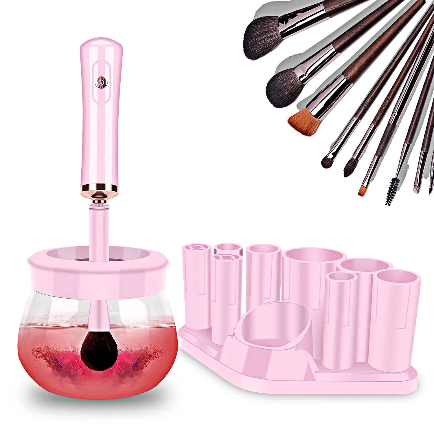 Professional Electric Makeup Brush Cleaner Eyelash Glue Shaker Machine Fast Washing and Drying Make Up Tool Brush Cleaner