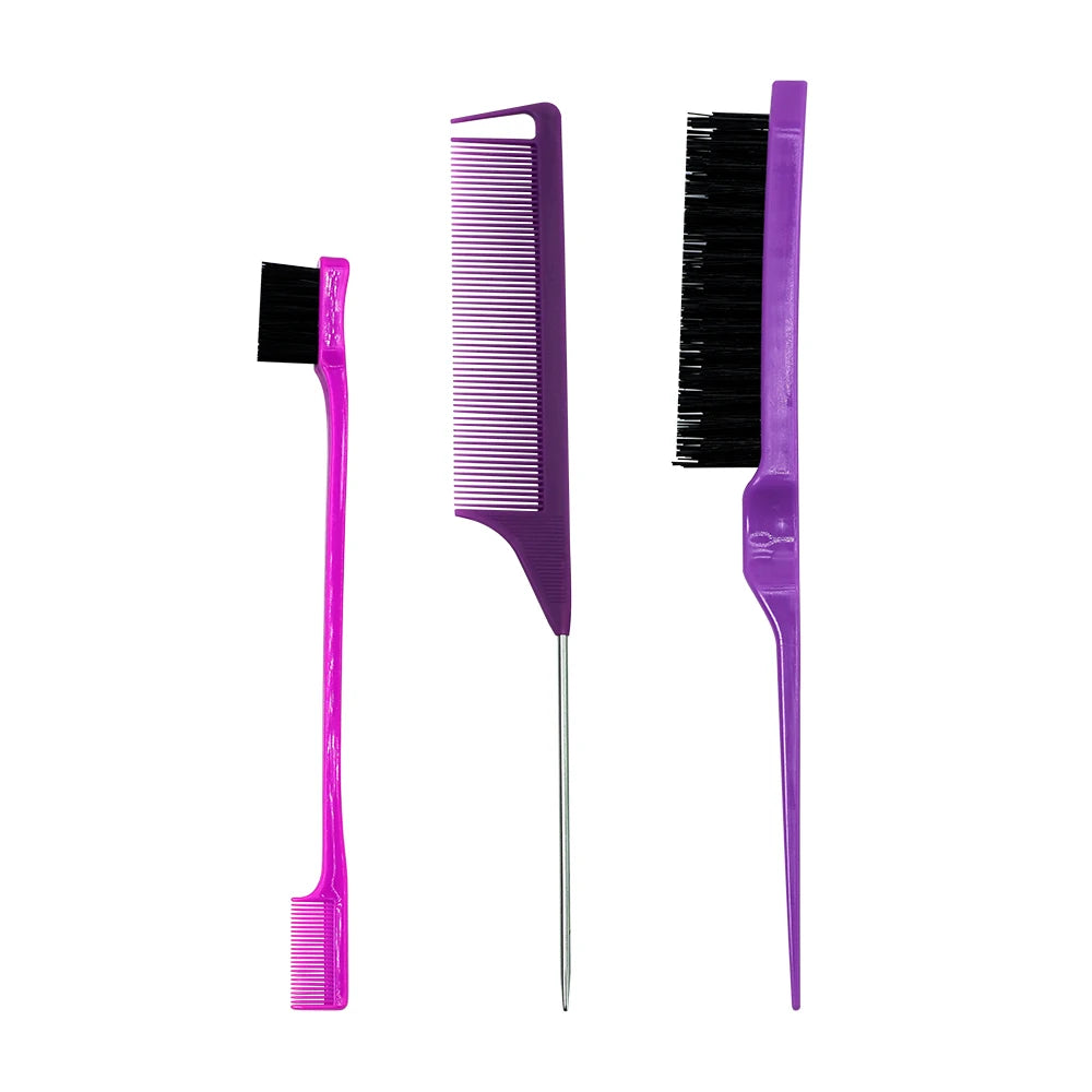 Pro Pointed Tail Salon Hairdressing Hair Styling Anti-static Comb Hair Brush Steel Needle Pin Rat Tail Combs Barber Accessories dylinoshop