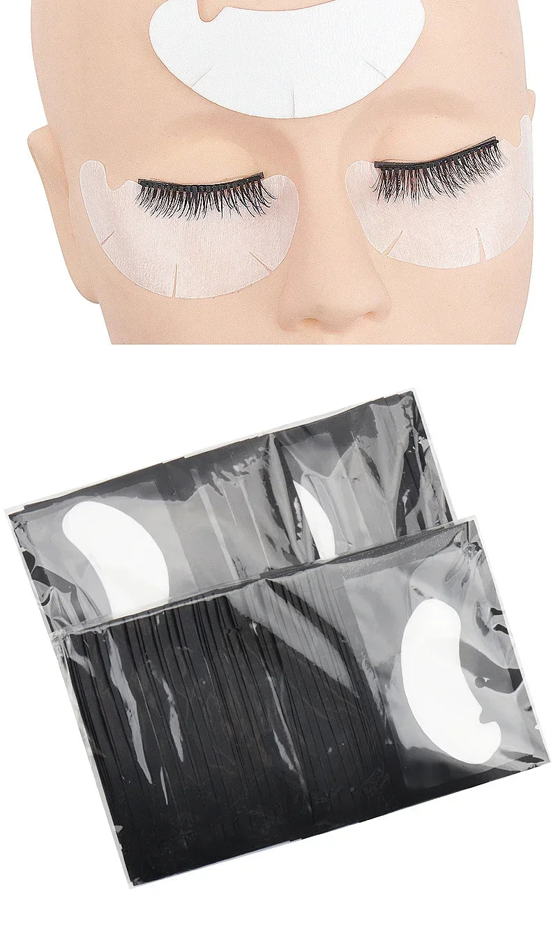 50 Pairs Eye Patches Eyelash Extension Under Eye Pads Makeup Lashes Patch Tip Stickers Pads For Eyelash Extension Supplies