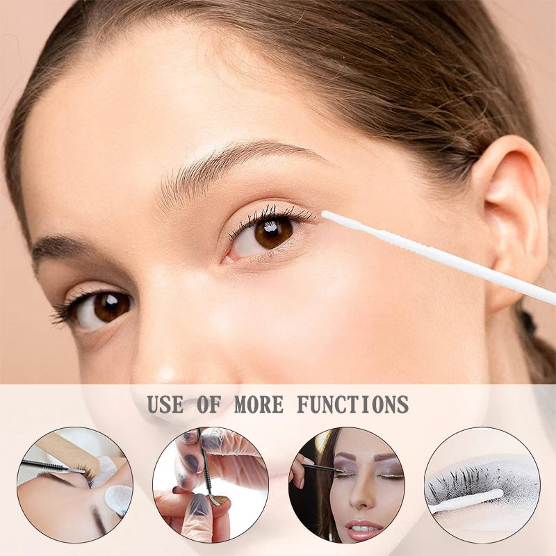 100pcs Removing Swab Micro Brush Makeup Brushes Wholesale Eyelash Extension Supplies Lashes Accessories Makeup Tools